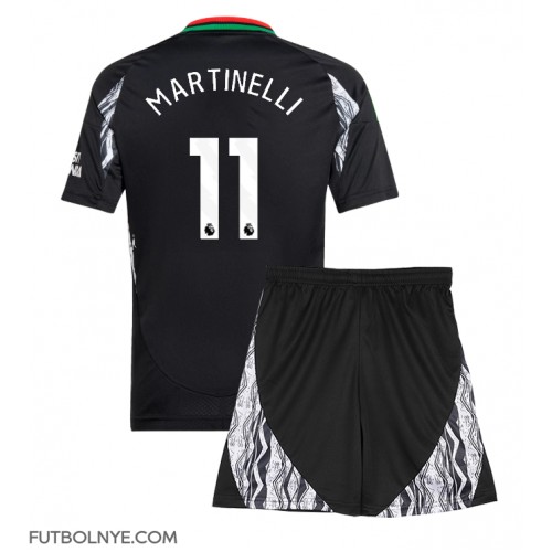 Camiseta Arsenal Gabriel Martinelli #11 Visitante Equipación para niños 2024-25 manga corta (+ pantalones cortos)